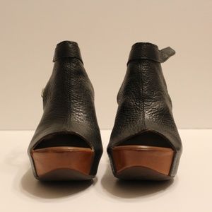 Kork-Ease Black Wedge Sandals